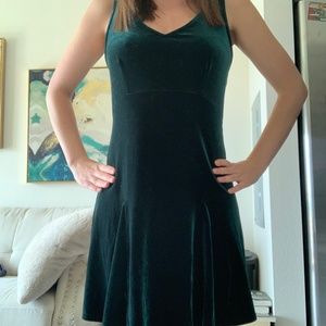 Victoria's Secret Vintage Green Velvet Dress